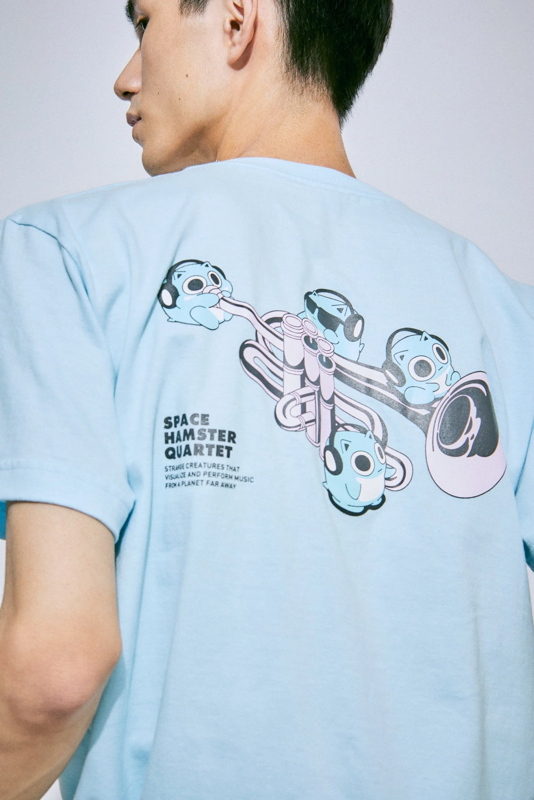 Backprint Tee_Trumpet（LIGHT BLUE） - Image 6