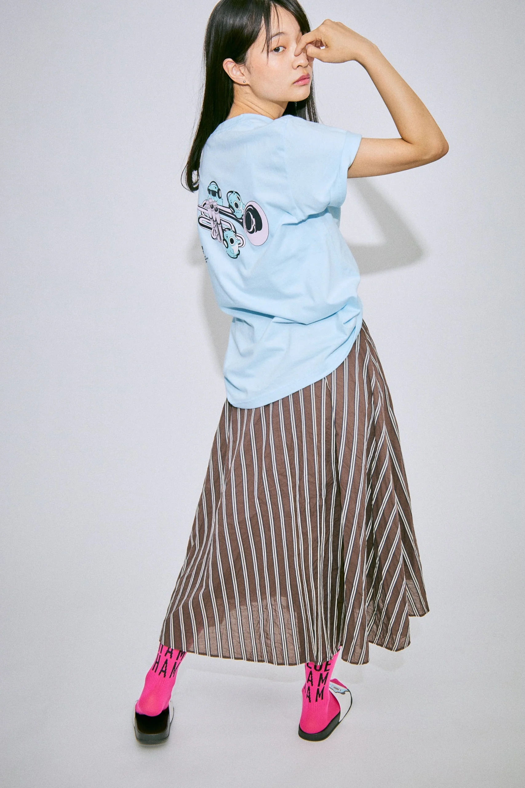 Backprint Tee_Trumpet（LIGHT BLUE） - Image 8