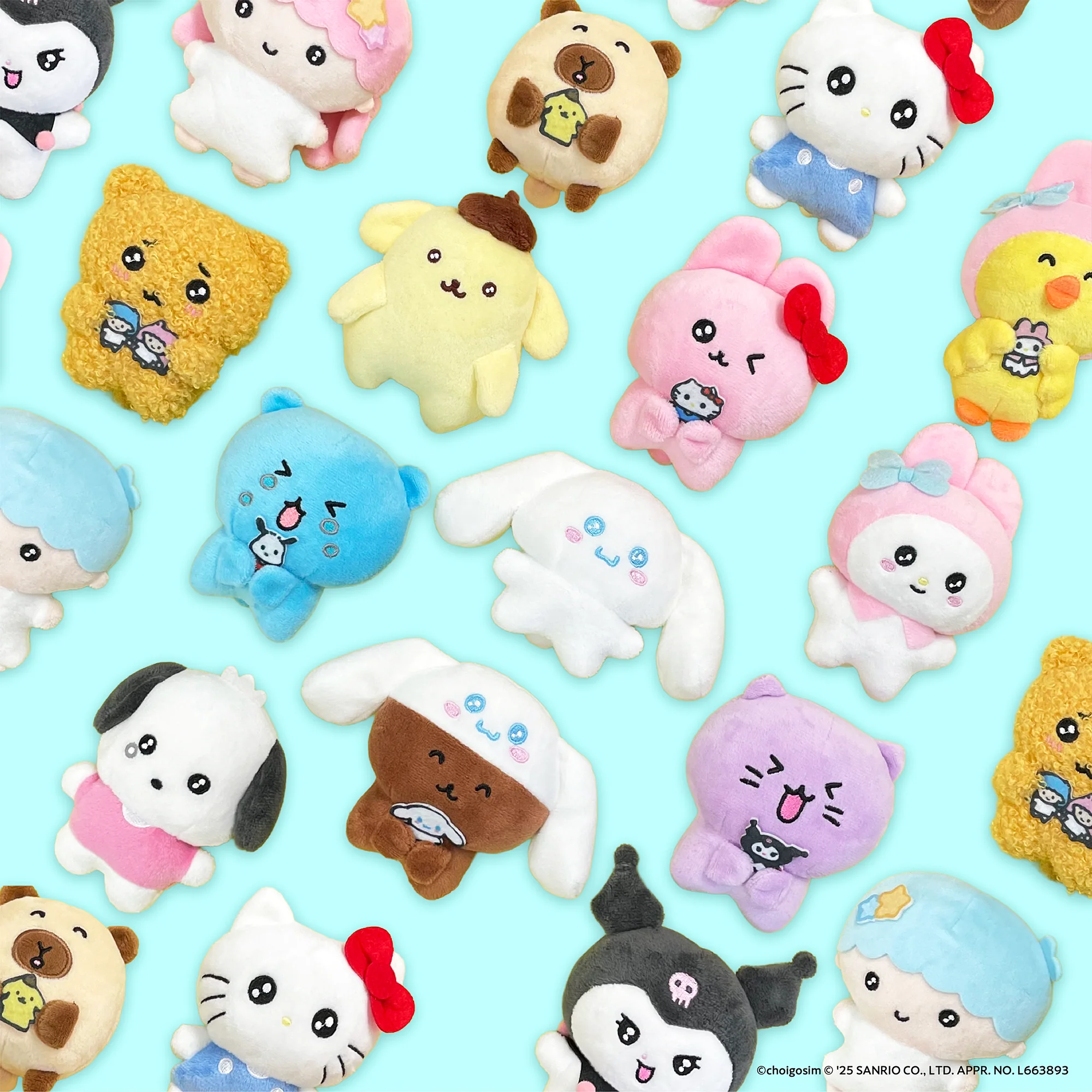 チェゴシム×サンリオキャラクターズコラボ ペアマスコット6（うわーんゴシム×ポチャッコ） - Image 3