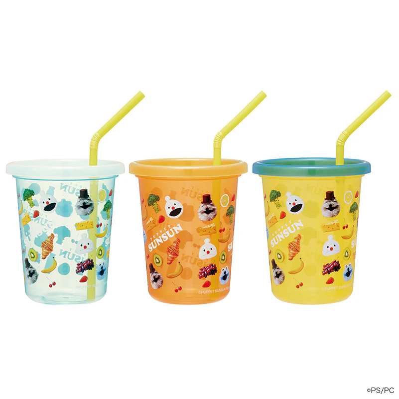 パペットスンスン ストロー付きタンブラー 320ml 3個セット - Image 3